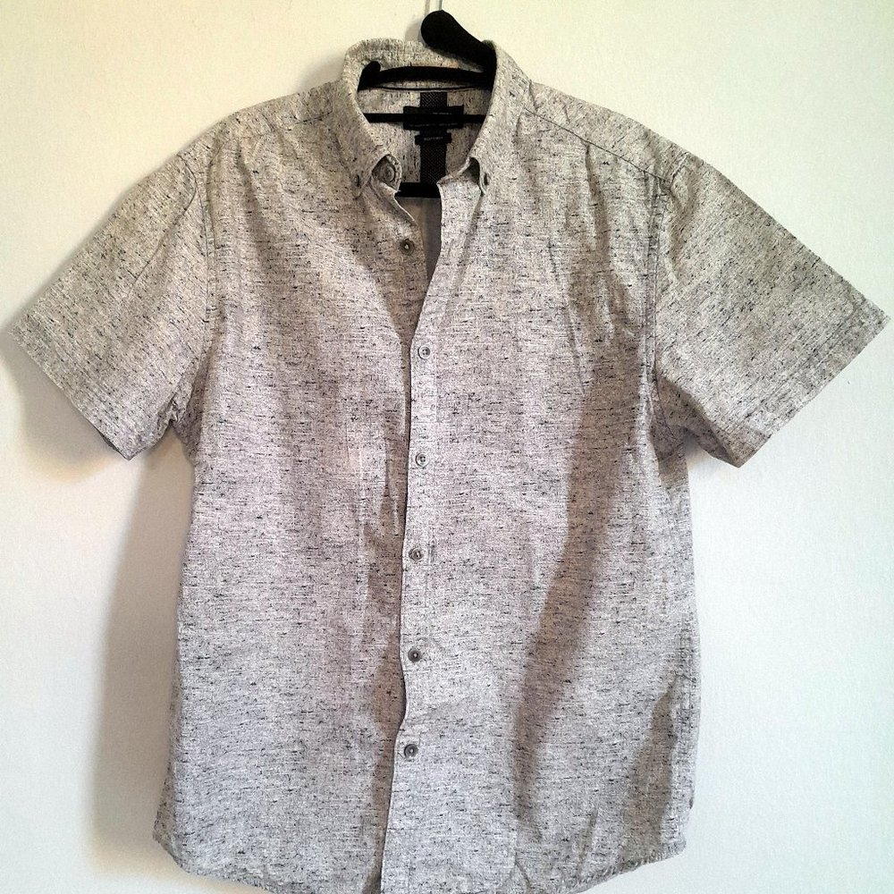 Denim & Flower Shirt-short sleeve
